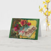  Victoriaans Moederdag Kaart (Gele Bloem)