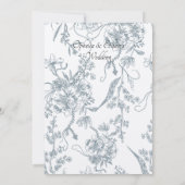 Victoriaans Monogram Barok crest bruiloft Kaart (Achterkant)