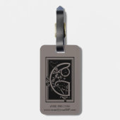  Victoriaans monogram Elegant Letter G Bagagelabel (Achterkant verticaal)