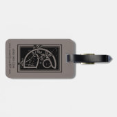  Victoriaans monogram Elegant Letter G Bagagelabel (Achterkant horizontaal)