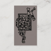  Victoriaans monogram Elegant Letter K Visitekaartje (Achterkant)