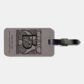  Victoriaans monogram letter B, bloemen Bagagelabel (Achterkant horizontaal)