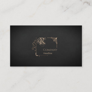 Victoriaans Monogram Visitekaartje