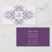 Victoriaans Monogram Visitekaartje (Voorkant / Achterkant)