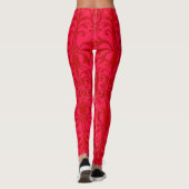 Victoriaans motief in rood leggings (Achterkant)
