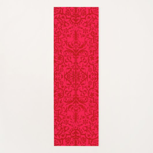Victoriaans motief in rood yogamat (Voorkant)