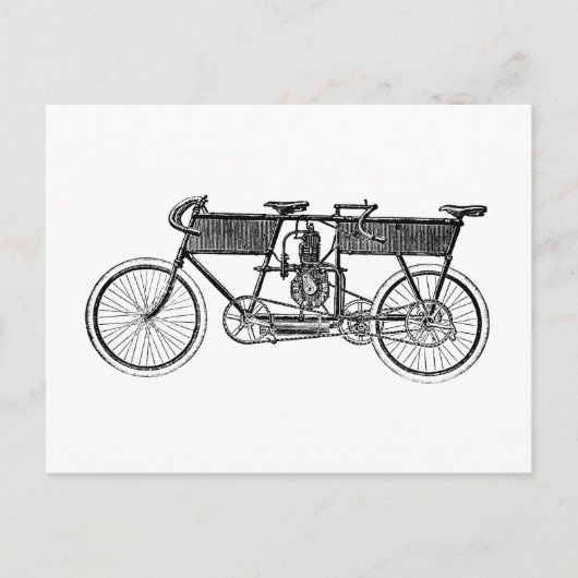 Victoriaans motorfiets Briefkaart (Voorkant)