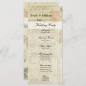 Victoriaans muziek en Roos huwelijksprogramma Programma (Voorkant / Achterkant)