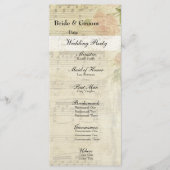 Victoriaans muziek en Roos huwelijksprogramma Programma (Voorkant)