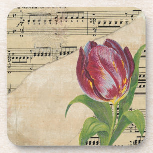 Victoriaans muziek Romance Tulps Bier Onderzetter
