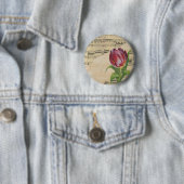  Victoriaans muziek Romance Tulps Ronde Button 5,7 Cm (In situ)