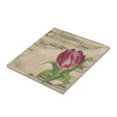 Victoriaans muziek Romance Tulps Tegeltje (Zijkant)