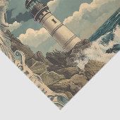  Victoriaans Nautische Vuurtoren Decoupage Tissuepapier (Detail)