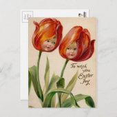 Victoriaans ODD Flower Facets Easter Briefkaart (Voorkant / Achterkant)