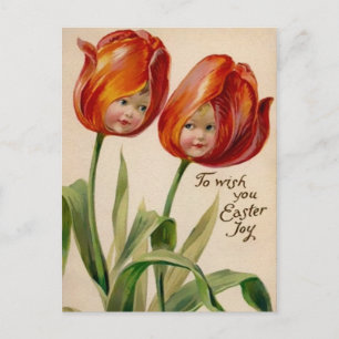 Victoriaans ODD Flower Facets Easter Briefkaart