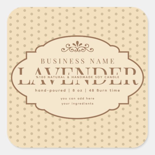 Victoriaans Old Fashion Candle Product Label (Voorkant)