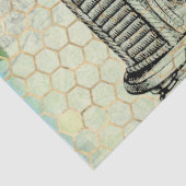 Victoriaans ontkoppeling van Floral Beehive Tissuepapier (Detail)