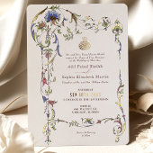  Victoriaans Ornament Islamitische bruiloft Folie Uitnodiging