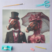  Victoriaans Paard Decoupage Tissuepapier (Craft)