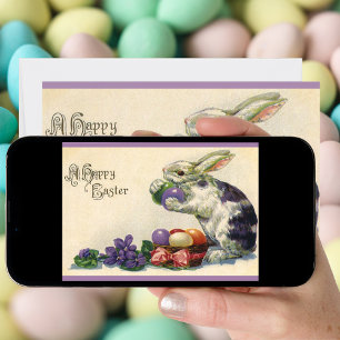 Victoriaans paasbundel en paaseieren Feestdagenkaart