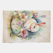 Victoriaans  paasbunny theedoek (Horizontaal)