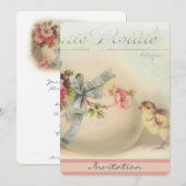 Victoriaans paaschic en eicel kaart (Voorkant / Achterkant)