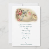 Victoriaans paaschic en eicel kaart (Achterkant)