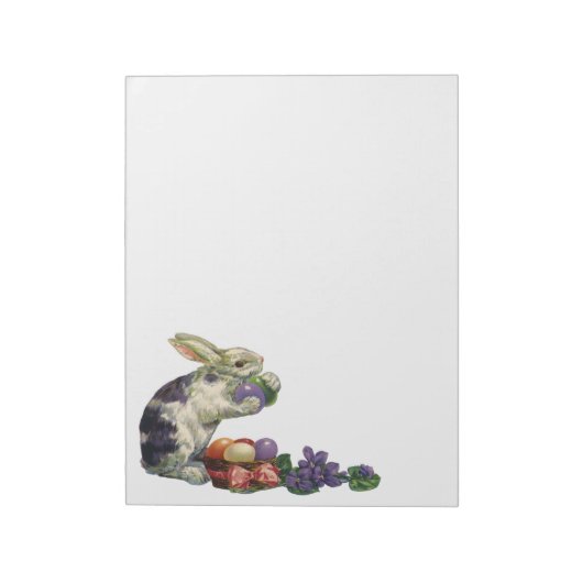  Victoriaans paashaas, bloemen en eitjes Notitieblok (Gedraaid)