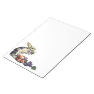  Victoriaans paashaas, bloemen en eitjes Notitieblok