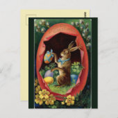  Victoriaans paashaas Briefkaart (Voorkant / Achterkant)