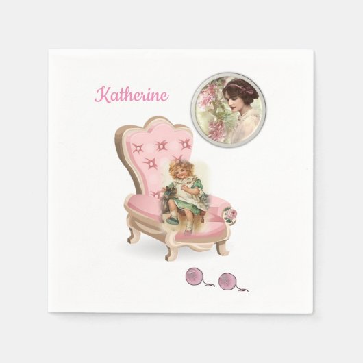 Victoriaans papier Napkins Servet (Voorkant)