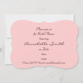  Victoriaans paraplu's op roze streep Kaart (Achterkant)