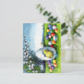 Victoriaans Pasen Feestdagenkaart (Staand voorkant)