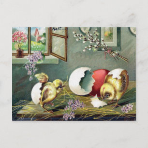 Victoriaans Pasen Feestdagenkaart