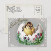 Victoriaans Pasen Feestdagenkaart (Voorkant / Achterkant)