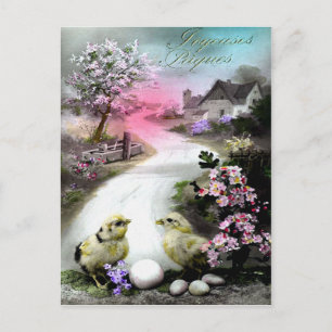 Victoriaans Pasen Feestdagenkaart