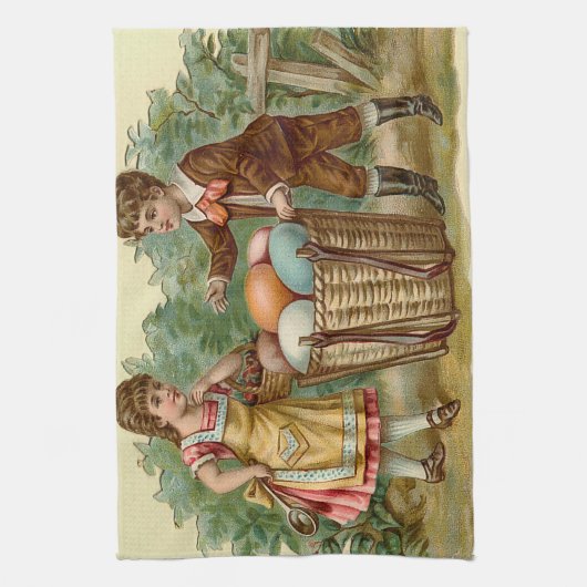 Victoriaans Pasen Theedoek (Verticaal)