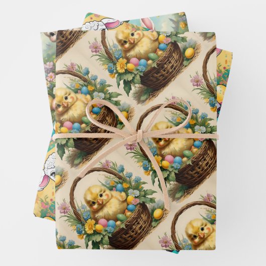 Victoriaans Pasen, Woodland Pasen, Boho Pasen, Inpakpapier Vel (In situ)