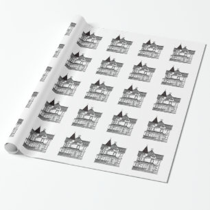 Victoriaans patroon voor woningen cadeaupapier