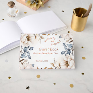 Victoriaans Peony Luxe bruiloft Folie gastenboek