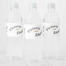 Victoriaans Peony Luxe Drinkwaterflesetiketten Waterfles Etiket