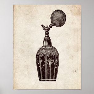 Victoriaans perfumeflesillustratie poster