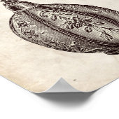 Victoriaans perfumeflesillustratie poster (Hoek)