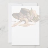 Victoriaans Pet met lint en benzine Bedankkaart (Achterkant)