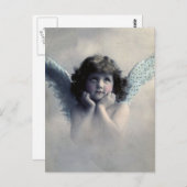  Victoriaans Photo Angel Briefkaart (Voorkant / Achterkant)