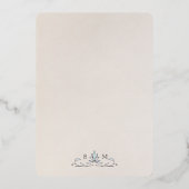 Victoriaans Pimpernels Morris bruiloft dank u Folie Uitnodiging (Achterkant)