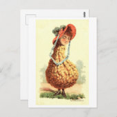 Victoriaans pompoen vrouw Briefkaart (Voorkant / Achterkant)