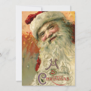 Victoriaans portret van Sinterklaas, vintage Kerst Kaart