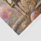 Victoriaans Postal Rabbit Steampunk Decoupage Tissuepapier (Detail)