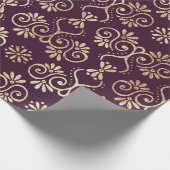 Victoriaans pruimen en goud cadeaupapier (Hoek)